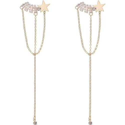 ONYSS New Earrings For Women 2021 Trend Pendants Star Shape Luxury Zircon Accessories Jewelry Sets Drop Earrings