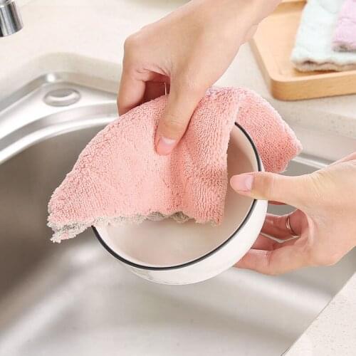 Thickening 1PC Super Absorbent Kitchen Gadgets Hygiene Cleaning Towel Clean Cloth Double-sided Non-stick Oil Ultra-fine Fiber