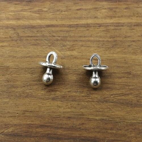10pcs Charms baby pacifier binky teether 13*10mm Tibetan Silver Plated Pendants Antique Jewelry Making DIY Handmade Craft