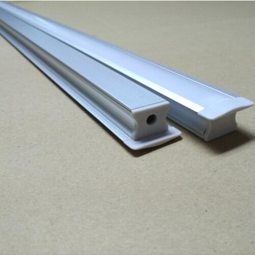 2.5M/pcs Free Shipping Beautiful led aluminium profile for LED strip 5050 With Frosted Milk White/Clear Transparent PC Cover