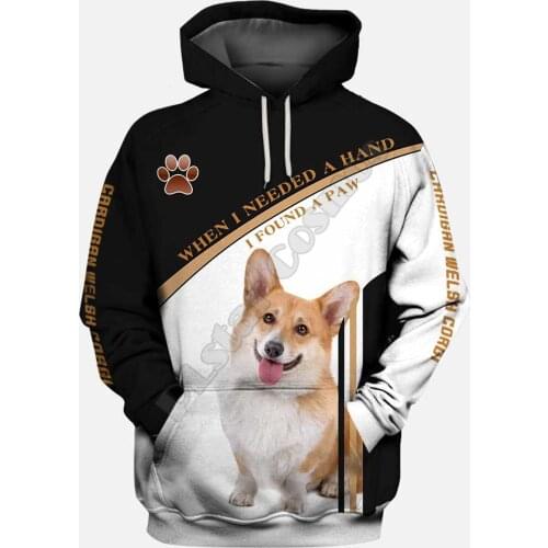 Gardigan Welsh Corgi 3D Hoodies Printed Pullover Men For Women Funny Sweatshirts Fshion Christmas Sweater Drop Shipping 05