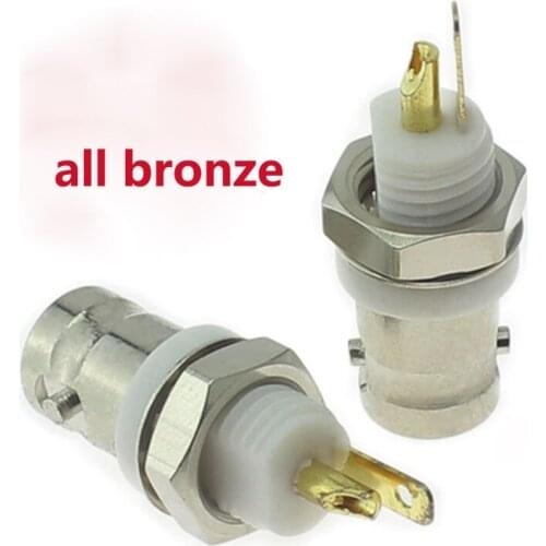 5pcs All copper insulated BNC-50KY insulated female 50 Ou BNC straight white plastic BNC panel connector Q9 socket