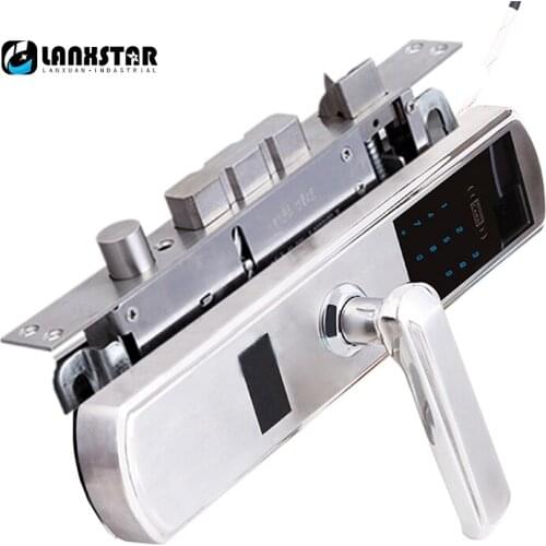 304 Steel Over C Lockcore Medium Type Lockbody Fingerprint Password Intelligent Card Mechanical Key Lock 5 in 1 Anti-theft Locks