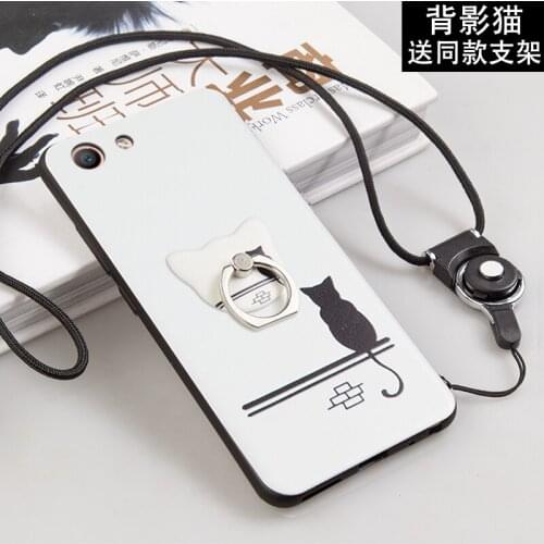 ALIVO For OPPO F1S case with Ring full protection Cartoon 3D relief soft silicon Fitted Case and Lanyard for oppo f1s case cover