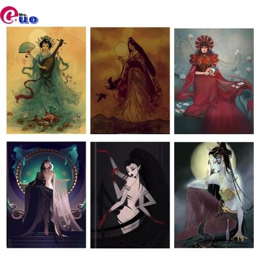 Diy Diamond Painting Japan Cartoon Full Square round Drill 5D Goddesses & Mythology Home Decor Wall Art Embroidery Cross Stitch