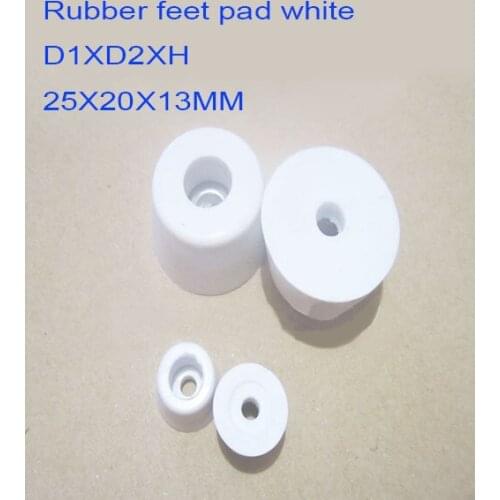 White rubber feet pads 25*20*13 white color ECO Furniture Chair Cone Cover Bumper damping audio equipment cabinet leg feet pads