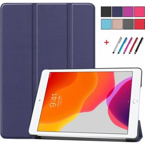 Case For iPad 10.2 Case 2019 Cover PU Leather Stand Tablet Case For iPad 7th Generation 10.2" Case Coque Funda + Pen