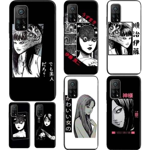 Junji Ito Sad Japanese Aesthetic Case For Xiaomi Mi Note 10 Lite Mi 9T 10T Pro Mi A3 10 Cover For POCO X3 F2 Pro F1 Case