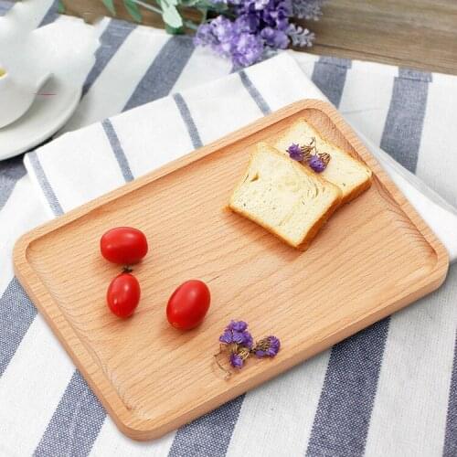 Wooden serving Trays for Tea Coffee Wine food,Rectangular Wooden plate,Decorative Trays,-rectangle 18.5*13cm,set of 2