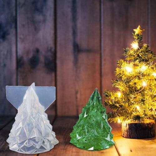 DIY Crystal Epoxy Food Grade Silicone Mold DIY Christmas Tree Model Night Light Decoration For Home Christmas Party Decor