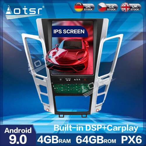 For Cadillac CTS 2007-2012 PX6 Android 9.0 4G+64GB Vertical screen Tesla Car Radio Player GPS Navigation Multimedia CARPLAY DSP