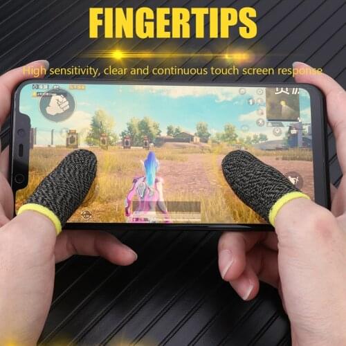 2 Pcs Mobile Game Controller Fingertip Gloves Anti-slip Breathable Phone Game Fingertip Cover Anti-Sweat Finger Sleeve Set Glove