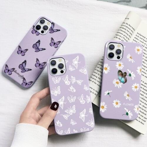 Cute Butterfly Case For Xiaomi Mi 11 Ultra 10 T Lite Redmi Note 8T 8 9 9S 9A 9C 10 S 7 5 Lite Pro Max Poco F3 X3 NFC Soft Funda