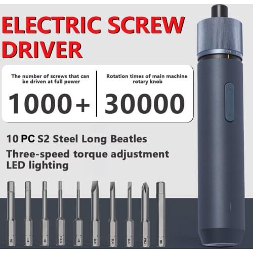 3.6V Mini Electrical Screwdriver Set, Smart Cordless Screwdrivers, Rechargeable Power Battery Screwdriver, S2 Steel 12 Bits