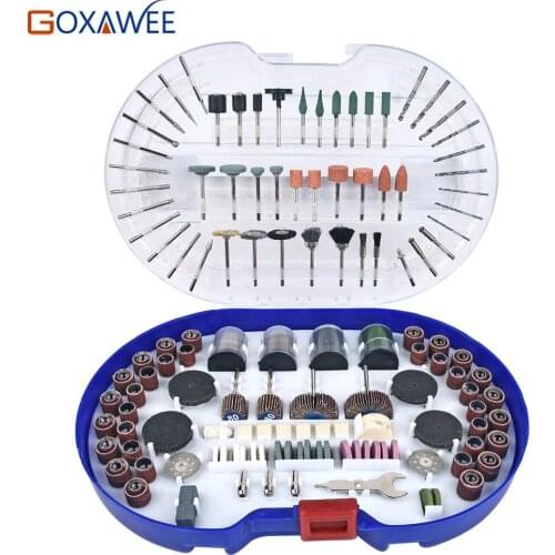 GOXAWEE 276pcs Power Rotary Tools Set Accessories For Dremel Tools Drill Abrasive Tools Grinding Sanding Polishing Cutting Kit