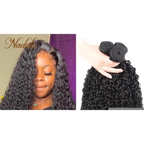 Nadula Curly Hair Bundles 3/4 Bundles Malaysian Hair Weaves 100% Remy Curly Human Hair Extensions 8"-30inch Bundles