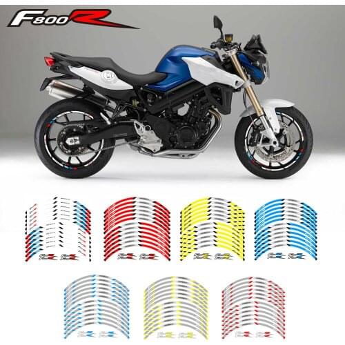 Motorcycle front and rear wheels Edge Outer Rim Sticker Reflective Stripe Wheel Decals For BMW F800R
