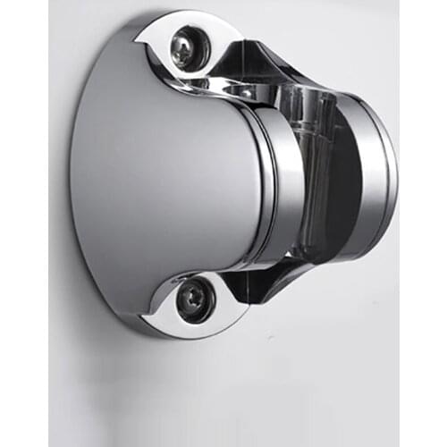 Wall Mounted Shower Bracket with Screws for Handheld Shower Head, Angle Adjustable Shower Head Holder Base for Bathroom Chrome