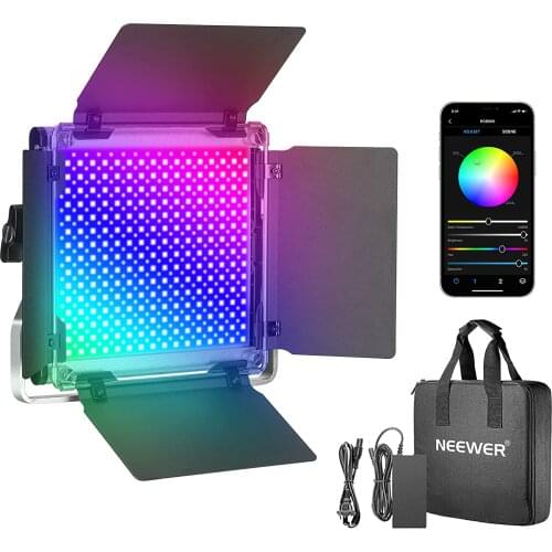 Neewer 660 RGB LED with APP Control 360 Adjustable Colors Control Video Light Photography Video Studio DSLR Camera Light