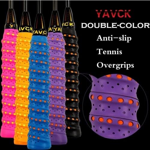 New 10pcs/pack Practical Double-Color Badminton Anti-slip Over Grip Tennis Overgrips Tape Badminton Racket Grips Sweatband -40