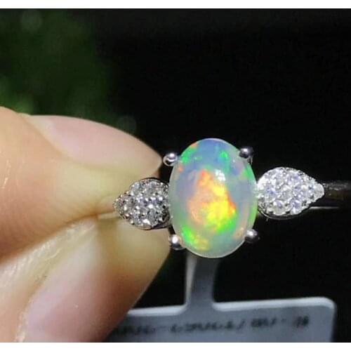 VERY NICE 100% NATURAL ETHIOPIAN WELO FIRE OPAL RING CABOCHON 1 piece