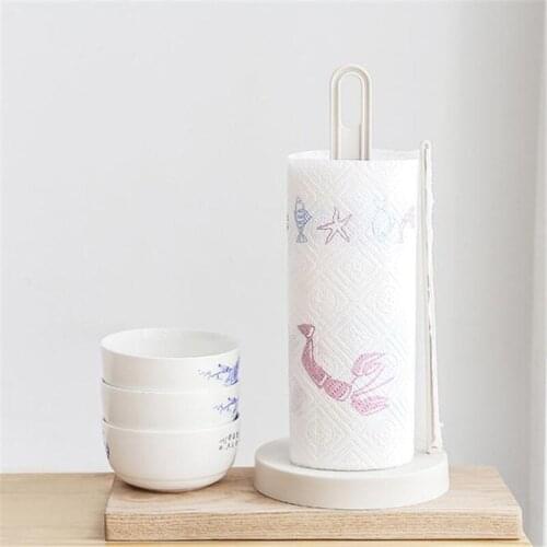 1Pc Napkins Shelf Creative Desktop Punch Paper Towel Storage Holders Simple Vertical Roll Paper Storage Rack Kitchen Paper Home