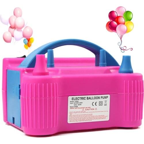 600W EU/US Plug Portable High Voltage Double Hole Inflatable Electric Pump Balloon Air Balloon Pump Fast Inflatable Tool