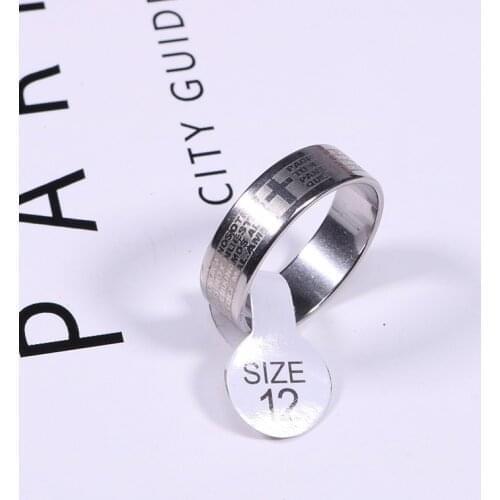 Religious Christian Jesus Cross Ring Stainless Steel God Save Us Band Rings For Men Women Classic Style Party Jewelry Gift
