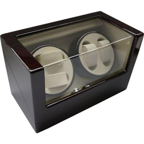 Luxury Watch Winder Box, 2018 Best Gift Watch Winder Display for Brand Watches&Storage Case 4 Grid Lacquer Wooden Watches Rotate