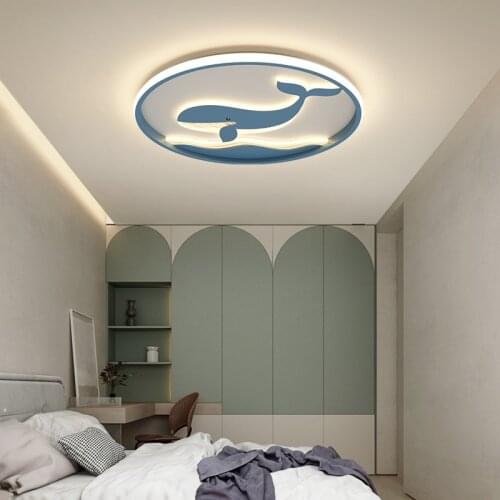 Modern LED Ceiling Lights For Bedroom Children Baby Room Blue&Pink Home Deco Lighting Fixtures Acrylic Kids Room Ceiling Lamp