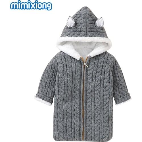 Newborn Baby Sleeping Bags Autumn Winter Hooded Long Sleeve Infant Swaddle Wrap Sleepsack for Stroller Children Outdoor Envelope