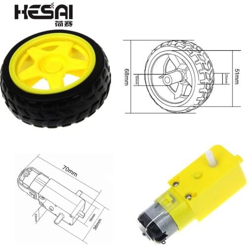 TT Motor Smart Car Robot Gear Motor for arduino Diy Kit Smart Car Chassis Motor/Robot Car Wheels