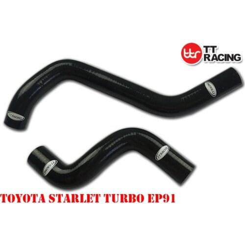 TT2004BK- Silicone Radiator Hose Kit for TOYOTA EP91 Starlet Glanza V-Type 4E-FTE 96-99 Black