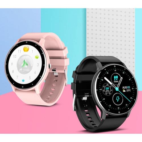 2021 Smart Watch Unisex Full Touch Screen Sports Fitness Watch IP67 Waterproof Bluetooth Suitable for Android Ios Smart Watch