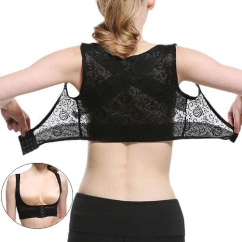 Women Back Brace Support Belt Orthopedic Back Shoulder Posture Corrector Bust Push Up Shapewear Back Straightener Lace Shapewear