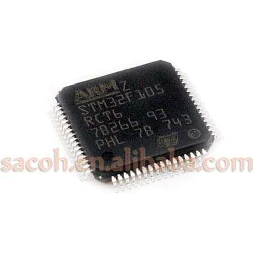 1PCS/lot New OriginaI STM32F105RCT6 STM32F105RCT6TR or STM32F105VCT6 STM32F105 QFP-64 32-bit M