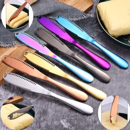 1Pcs Multifunction Stainless Steel Butter Cutter Knife Cream Knife Western Bread Jam Knife Cheese Spreaders Utensil Knife Tools