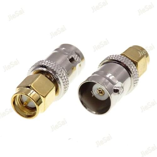 2pcs High Quality BNC Female To SMA Male Plug RF Connector Adapter BNC-K/SMA-J Test Converter