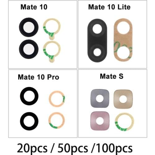10X For Huawei Mate 10 Pro Lite S 10Lite 10Pro Rear Back Camera Glass Lens Replacement With Sticker Adhesive