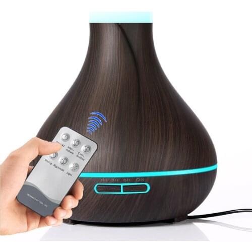 300ml Aroma Humidifier Aromatherapy Diffuser Essential Diffuser Air Vaporizer for Office Remote Control Wood Huile Essentiel