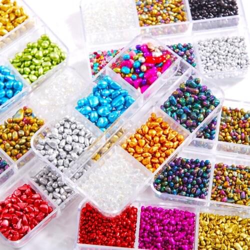 6 Grids/Box Cobblestone Filling For Epoxy Resin Mold 3D Nail Derocation Jewelry Bracelet Necklace DIY Making
