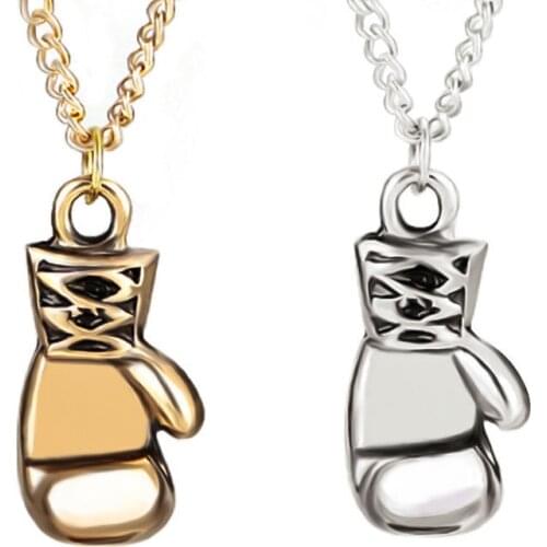 Boxing Glove Pendants Necklace Athlete Trinkets Boxer Gift Sport Fitness Jewelry Accessories Neck Lace