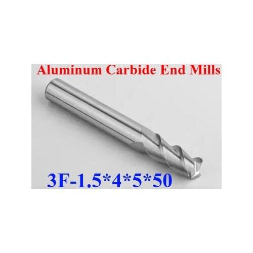 CNC tool TAPC tungsten alloy milling cutter special flat aluminum alloy cutter aluminum alloy milling cutter 3F-1.5*4*5*50