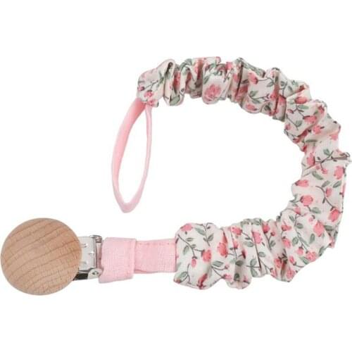 Baby Cotton Pacifier Chain with Clip Newborn Soother Teething Nipples Infant Chew Toys Holder