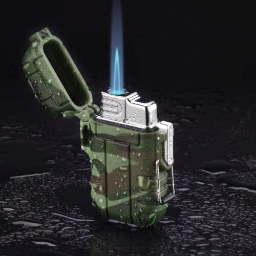 Torch Waterproof Jet Butane Gas Lighter Portable Outdoor Turbo Cigar Cigarette Lighter New Smoke Survival Tool Windproof Camping