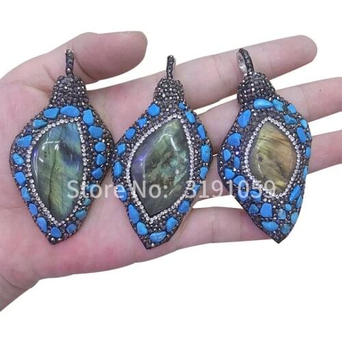 Lansonla feldspar Bohemian national fashion simple personality pendant atmosphere joker elegant jewelry pendant