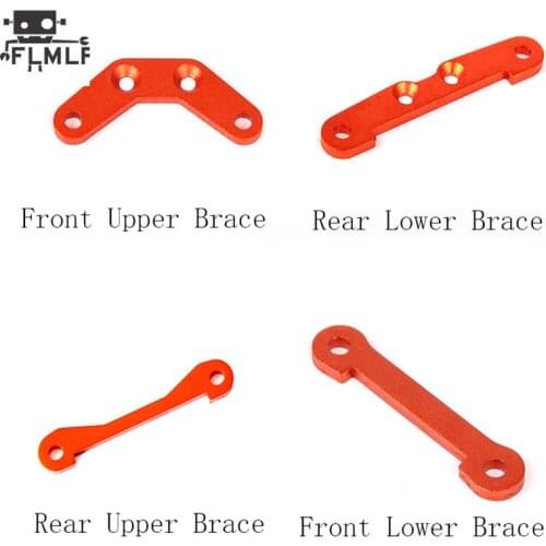 Metal Front & Rear Upper & Lower Brace for 1/5 HPI ROVAN ROFUN KM Mcd BAJA 5B 5T 5SC Ss Truck Rc Car Parts