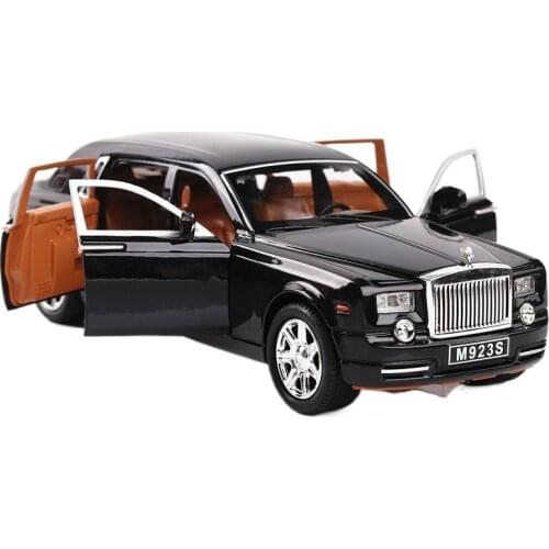 1:24 Rolls Royce Phantom Models Of Car Metal Model Sound And Light Pull Back SUV For Kids 7 Doors Can Be Opened Cars Miniature