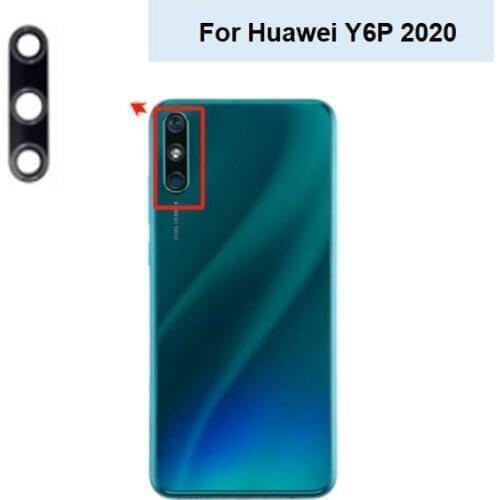 New Back Camera Glass For Huawei Y6P Y6 P 2020 Rear Camera Lens Glass For Housing With Sticker Adhesive Glue MED-LX9 MED-LX9N