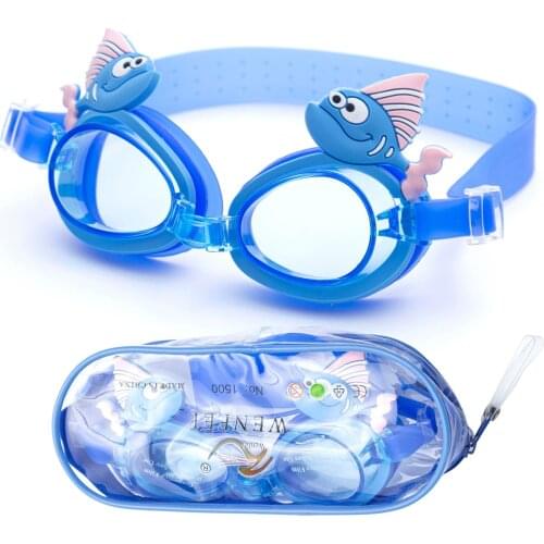 Straight childrens swimming goggles glasses high definition transparent swimming glasses diving glasses cute cartoon childrens